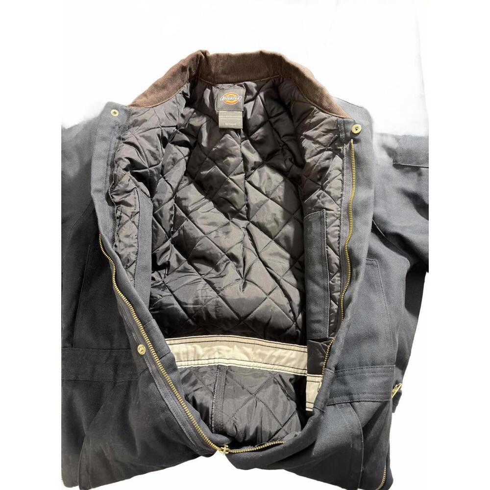 NWT Dickies Insulated Navy Work Coveralls with Quilted Lining  - Size Small - Picture 3 of 9